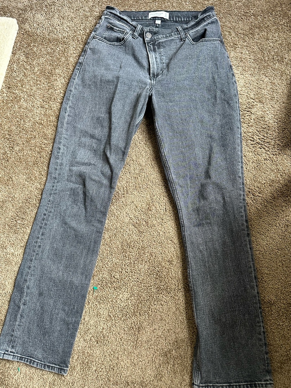 Abercrombie & Fitch 90s Slim Straight Curve Love Jeans - Grey - Size 27/4S